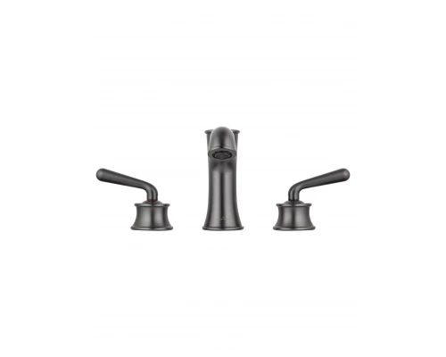 Смеситель для раковины на 3 отверстия WONZON & WOGHAND STEAM, Темный графит (WW-88159008-BGM)