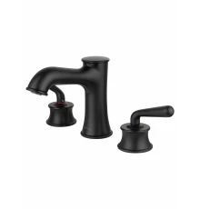 Смеситель для раковины на 3 отверстия WONZON & WOGHAND STEAM, Черный матовый (WW-88159008-MB)