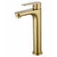 Смеситель для раковины высокий WONZON & WOGHAND ALFA, Брашированное золото (WW-A40232-BG)