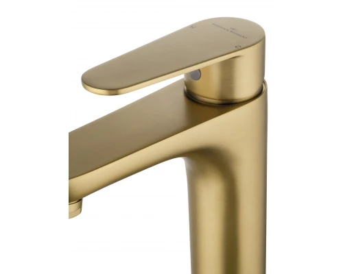 Смеситель для раковины высокий WONZON & WOGHAND ALFA, Брашированное золото (WW-A40232-BG)