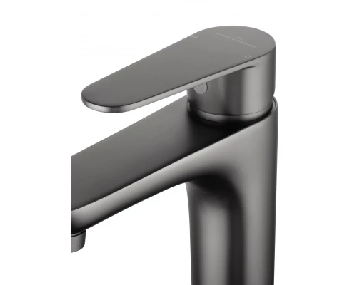 Смеситель для раковины высокий WONZON & WOGHAND ALFA, Темный графит (WW-A40232-BGG)