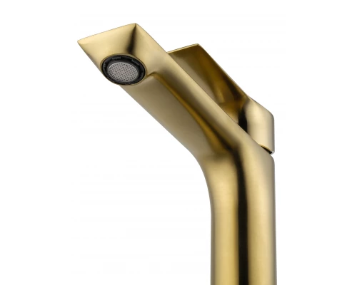 Смеситель для раковины высокий WONZON & WOGHAND BRILLIANT, Брашированное золото (WW-88019079-BG)