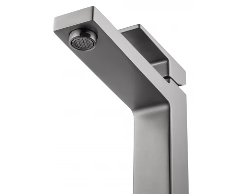 Смеситель для раковины высокий WONZON & WOGHAND CUBE 2.0, Темный графит (WW-88019068-BGM)