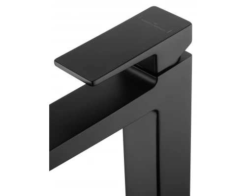Смеситель для раковины высокий WONZON & WOGHAND CUBE 2.0, Черный матовый (WW-88019068-MB)