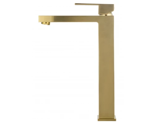 Смеситель для раковины высокий WONZON & WOGHAND CUBE, Брашированное золото (WW-88239016- BG)