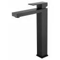 Смеситель для раковины высокий WONZON & WOGHAND CUBE, Черный матовый (WW-88239016-MB)