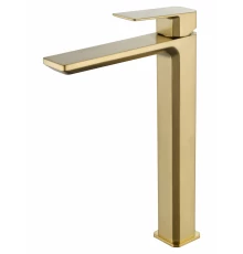 Смеситель для раковины высокий WONZON & WOGHAND DIAMOND, Брашированное золото (WW-88239011- BG )