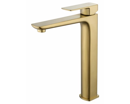 Смеситель для раковины высокий WONZON & WOGHAND EDGE, Брашированное золото (WW-88239003- BG)