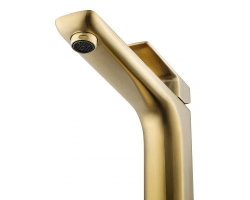Смеситель для раковины высокий WONZON & WOGHAND EDGE, Брашированное золото (WW-88239003- BG)