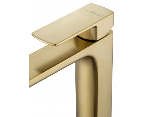Смеситель для раковины высокий WONZON & WOGHAND EDGE, Брашированное золото (WW-88239003- BG)