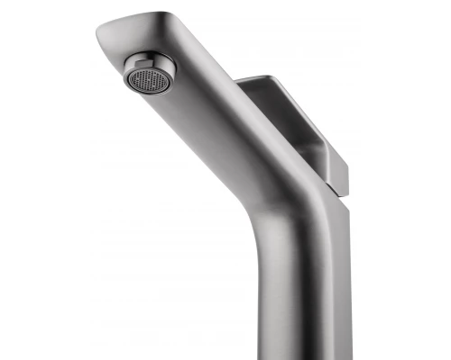 Смеситель для раковины высокий WONZON & WOGHAND EDGE, Темный графит (WW-88239003-BGM)