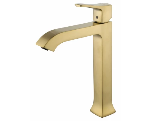 Смеситель для раковины высокий WONZON & WOGHAND FLEX, Брашированное золото (WW-88019072-BG)