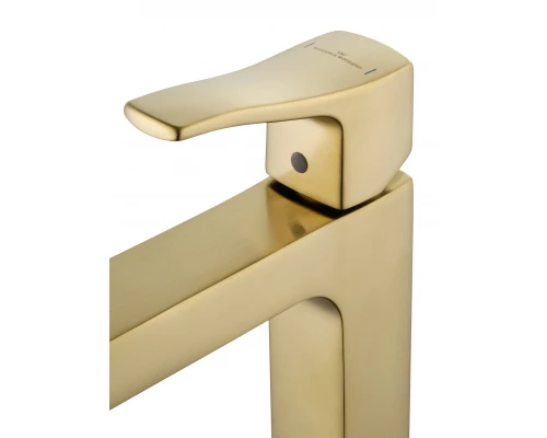 Смеситель для раковины высокий WONZON & WOGHAND FLEX, Брашированное золото (WW-88019072-BG)