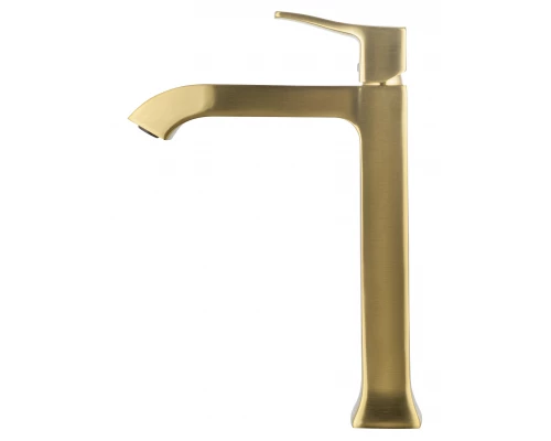 Смеситель для раковины высокий WONZON & WOGHAND FLEX, Брашированное золото (WW-88019072-BG)