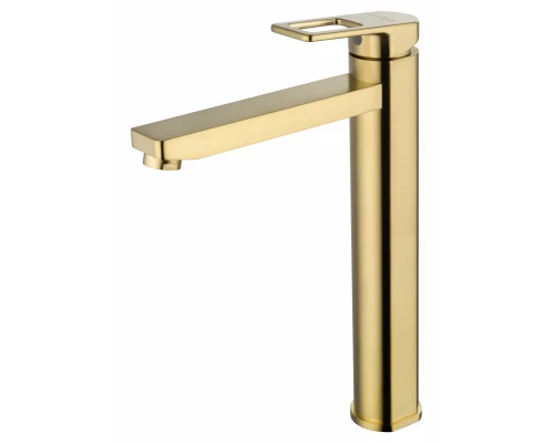 Смеситель для раковины высокий WONZON & WOGHAND FRAME, Брашированное золото (WW-88239010- BG)