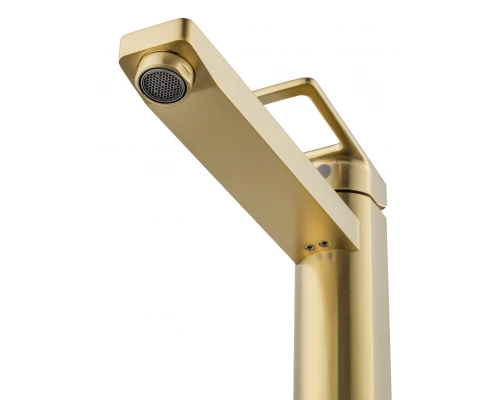 Смеситель для раковины высокий WONZON & WOGHAND FRAME, Брашированное золото (WW-88239010- BG)