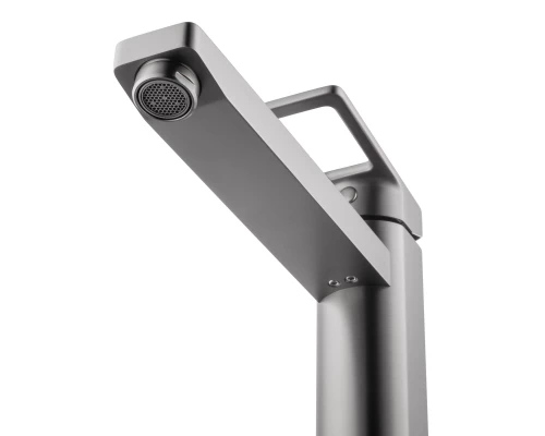 Смеситель для раковины высокий WONZON & WOGHAND FRAME, Темный графит (WW-88239010-BGM)