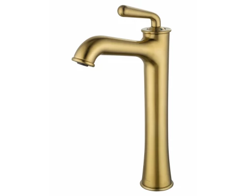 Смеситель для раковины высокий WONZON & WOGHAND STEAM, Брашированное золото (WW-88239008- BG)