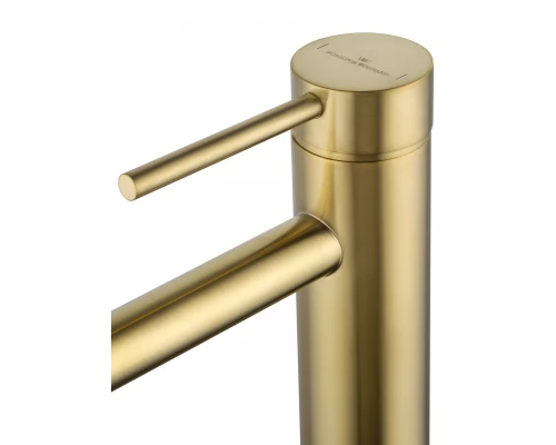 Смеситель для раковины высокий WONZON & WOGHAND STICK, Брашированное золото (WW-88239017- BG)