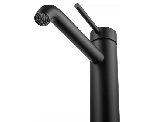 Смеситель для раковины высокий WONZON & WOGHAND STICK, Черный матовый (WW-88239017-MB)