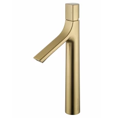 Смеситель для раковины высокий WONZON & WOGHAND The ONE, Брашированное золото (WW-H1011-BG)