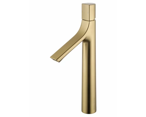 Смеситель для раковины высокий WONZON & WOGHAND The ONE, Брашированное золото (WW-H1011-BG)