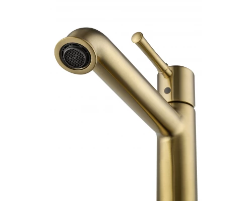 Смеситель для раковины высокий WONZON & WOGHAND TOR, Брашированное золото (WW-88019073-BG)