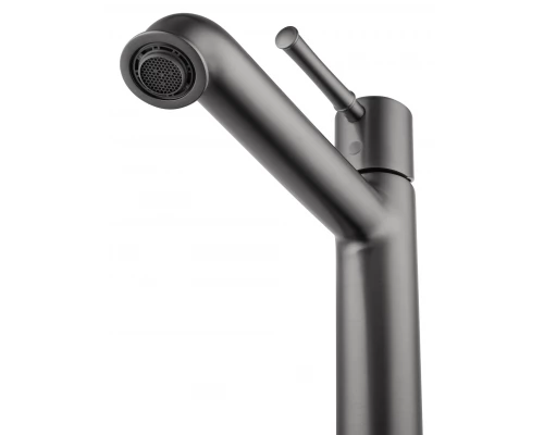 Смеситель для раковины высокий WONZON & WOGHAND TOR, Темный графит (WW-88019073-BGM)