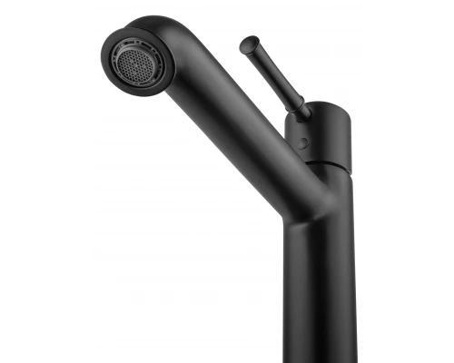 Смеситель для раковины высокий WONZON & WOGHAND TOR, Черный матовый (WW-88019073-MB)