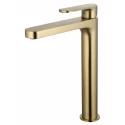 Смеситель для раковины высокий WONZON & WOGHAND, Брашированное золото (WW-H1034-BG)