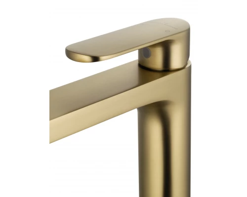 Смеситель для раковины высокий WONZON & WOGHAND, Брашированное золото (WW-H1034-BG)