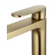 Смеситель для раковины высокий WONZON & WOGHAND, Брашированное золото (WW-H1034-BG)