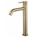 Смеситель для раковины высокий WONZON & WOGHAND, Брашированное золото (WW-H1062-BG)