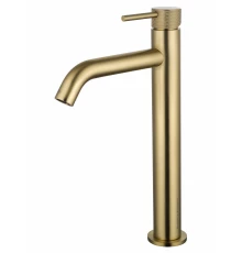 Смеситель для раковины высокий WONZON & WOGHAND, Брашированное золото (WW-H1062-BG)