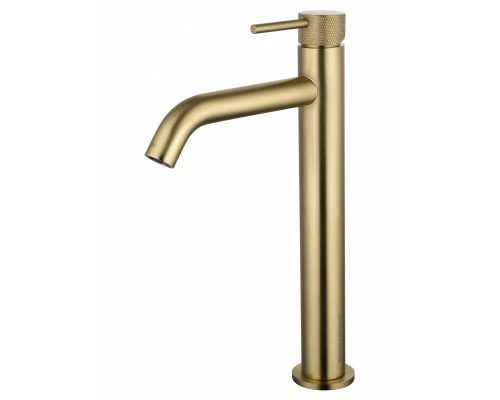 Смеситель для раковины высокий WONZON & WOGHAND, Брашированное золото (WW-H1062-BG)