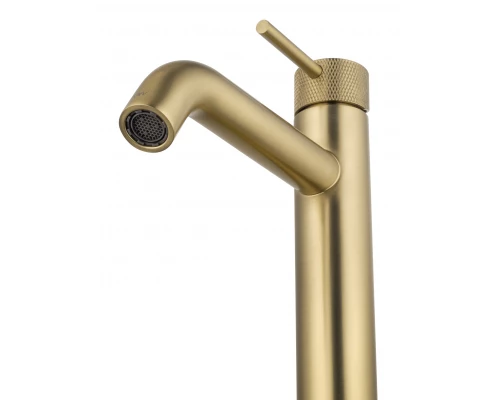 Смеситель для раковины высокий WONZON & WOGHAND, Брашированное золото (WW-H1062-BG)