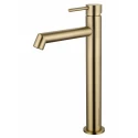 Смеситель для раковины высокий WONZON & WOGHAND, Брашированное золото (WW-H1064-BG)