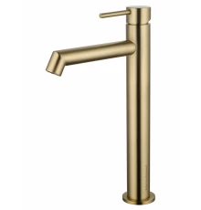 Смеситель для раковины высокий WONZON & WOGHAND, Брашированное золото (WW-H1064-BG)