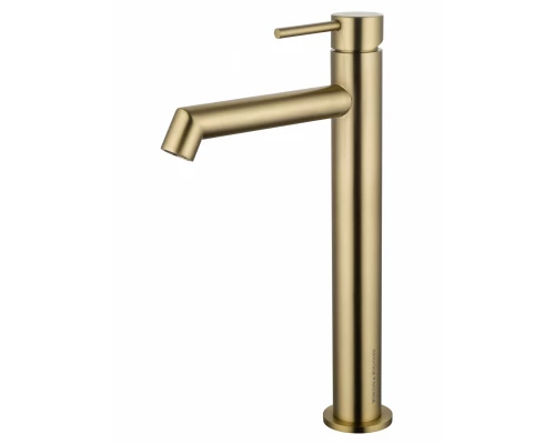 Смеситель для раковины высокий WONZON & WOGHAND, Брашированное золото (WW-H1064-BG)