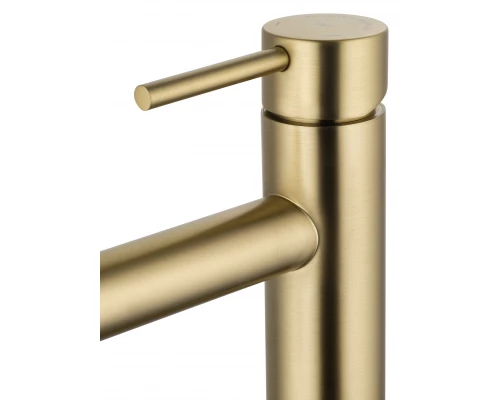 Смеситель для раковины высокий WONZON & WOGHAND, Брашированное золото (WW-H1064-BG)