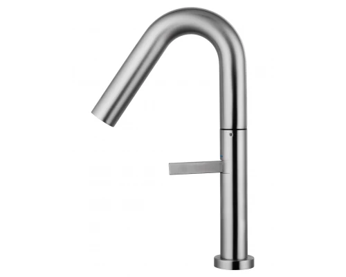 Смеситель для раковины высокий WONZON & WOGHAND, Брашированный никель (WW-6068-BS)