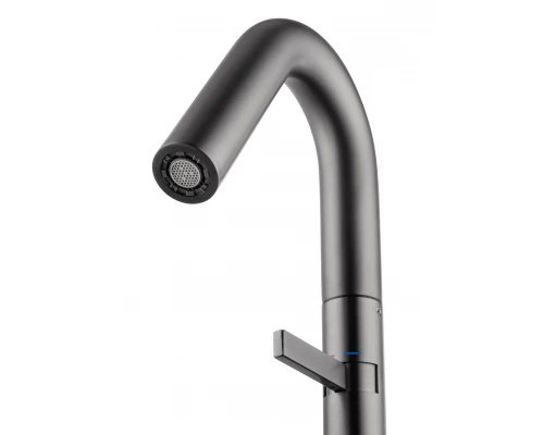 Смеситель для раковины высокий WONZON & WOGHAND, Темный графит (WW-6068-BGG)