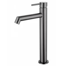 Смеситель для раковины высокий WONZON & WOGHAND, Темный графит (WW-H1064-BGG)