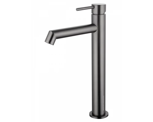 Смеситель для раковины высокий WONZON & WOGHAND, Темный графит (WW-H1064-BGG)