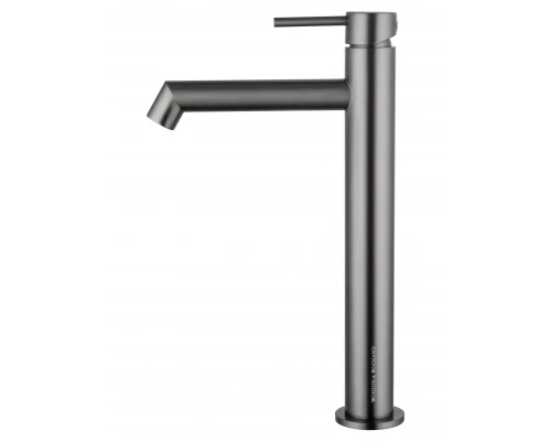 Смеситель для раковины высокий WONZON & WOGHAND, Темный графит (WW-H1064-BGG)