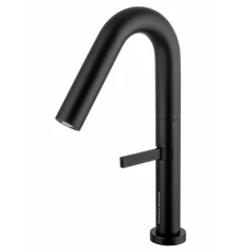 Смеситель для раковины высокий WONZON & WOGHAND, Черный матовый (WW-6068-MB)