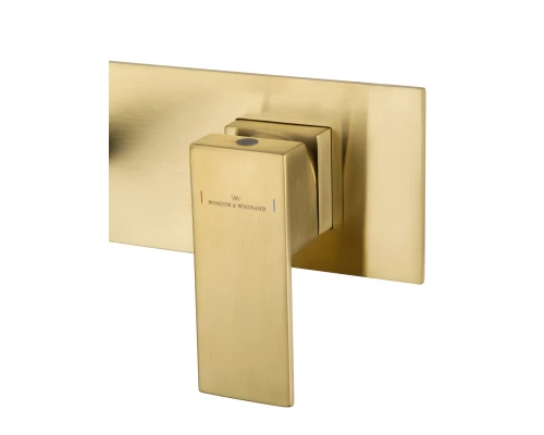 Смеситель для раковины встраиваемый WONZON & WOGHAND CUBE, Брашированное золото (WW-88869016-BG)