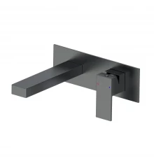 Смеситель для раковины встраиваемый WONZON & WOGHAND CUBE, Темный графит (WW-88869016-BGM)