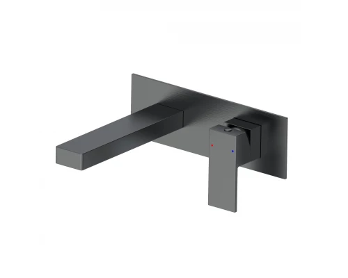 Смеситель для раковины встраиваемый WONZON & WOGHAND CUBE, Темный графит (WW-88869016-BGM)