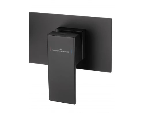 Смеситель для раковины встраиваемый WONZON & WOGHAND CUBE, Черный матовый (WW-88869016-MB)
